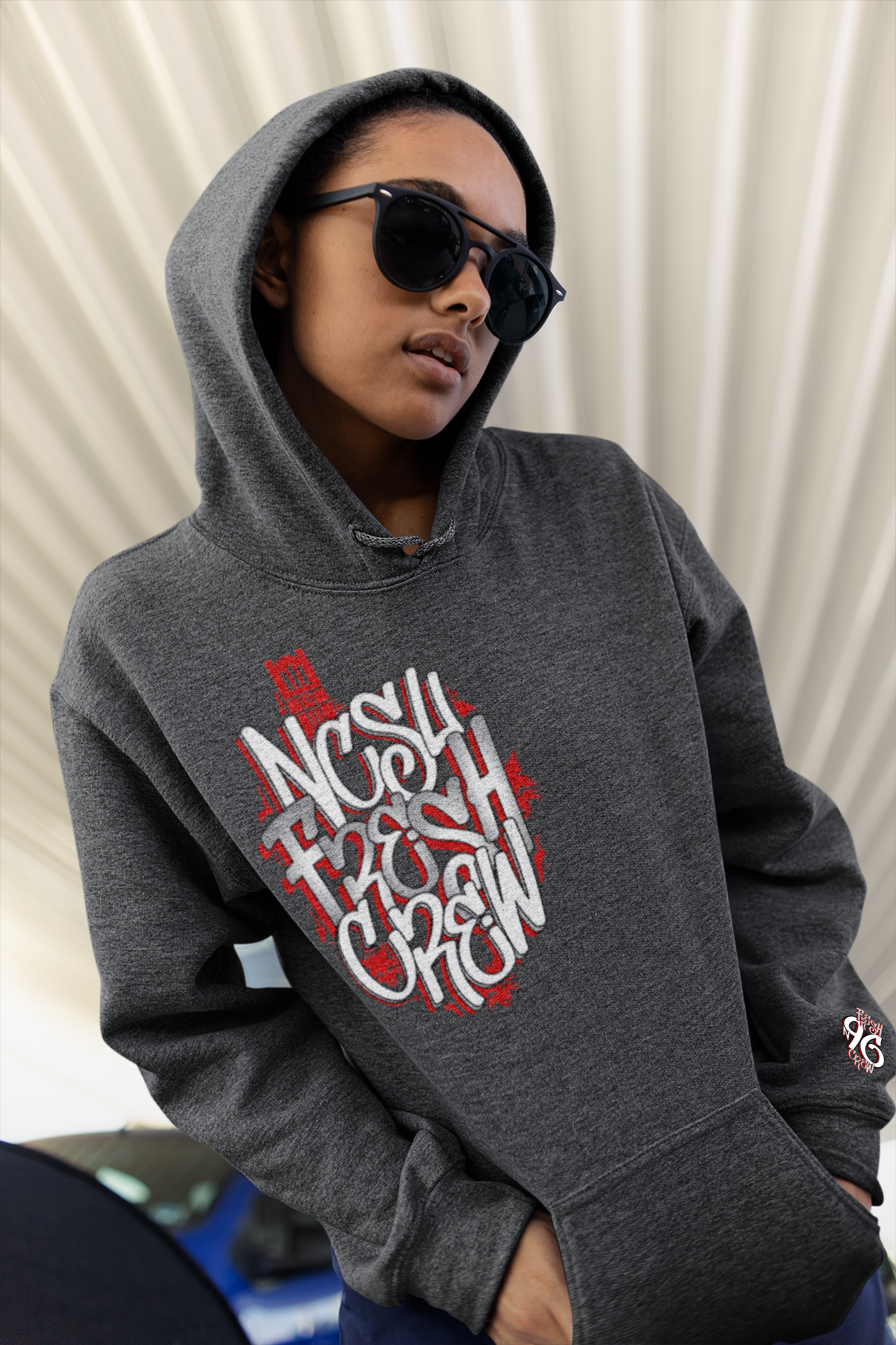 NCSU Fresh Crew Hoodie Charcoal