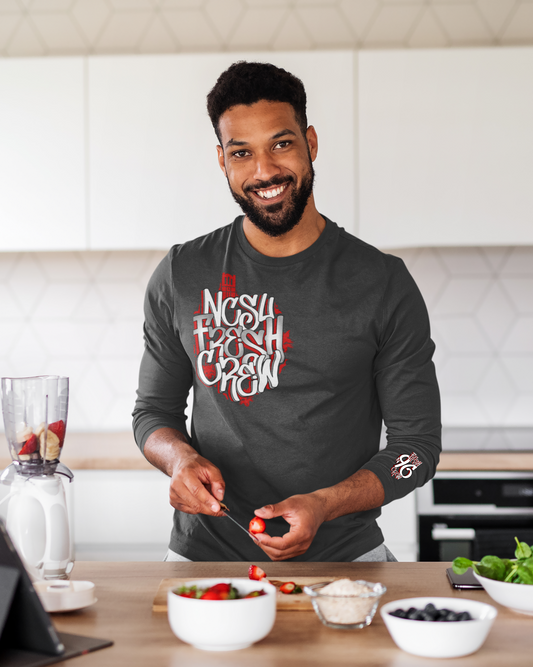 NCSU Fresh Crew Long Sleeve Tee Gray