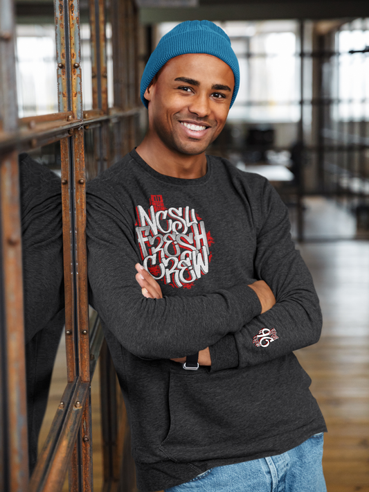 NCSU Fresh Crew Pocket Sweatshirt Charcoal